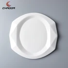 China manufacturer desert plate ceramic corner plates ceramic plates with gold rim