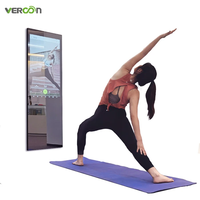 Vercon workout mirror machine stand glass interactive gym home smart exercise fitness workout gym mirror smart mirror
Vercon workout mirror machine stand glass interactive gym home smart exercise fitness workout gym mirror smart mirror