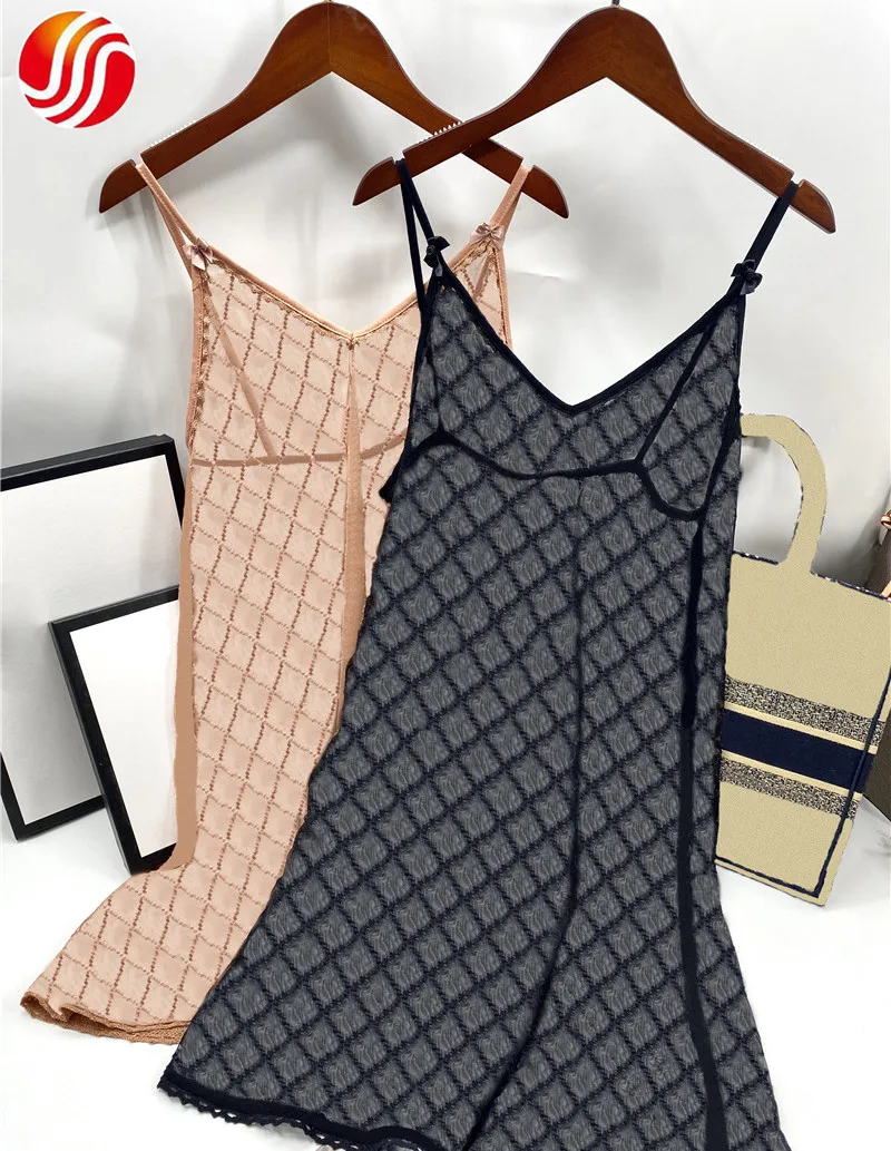 Sexy Brand Breathable Soft Thin High Quality Ladies Lace Sling Nightdress For Women Nightwear 
Sexy Brand Breathable Soft Thin High Quality Ladies Lace Sling Nightdress For Women Nightwear