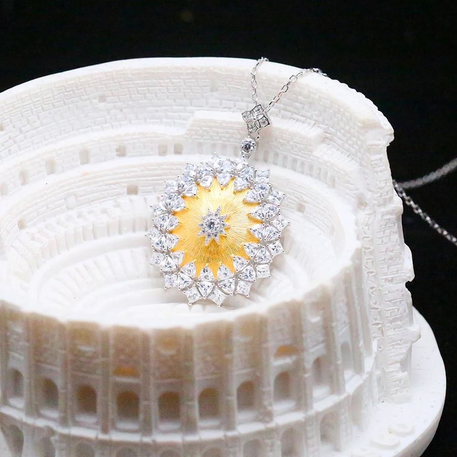 In stock luxury round shape Electroplating 18K yellow platinum zircon necklace zirconia 925 sterling silver necklace women, Sliver and gold
In stock luxury round shape Electroplating 18K yellow platinum zircon necklace zirconia 925 sterling silver necklace women, Sliver and gold