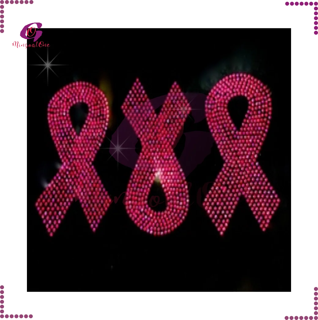 Triple Light Pink Ribbon Customized Hotfix Rhinestone Transfer, Select from color chart
Triple Light Pink Ribbon Customized Hotfix Rhinestone Transfer, Select from color chart