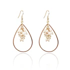 Jewellery Hoop Earrings Wholesale Chinese Jewellery Long Earrings Pearl Wire Wrap Hoop Earrings