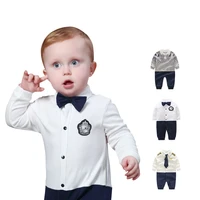 

Baby Boys Rompers 2019 Spring Autumn Long Sleeve Newborn Clothes Gentleman Cotton Baby Jumpsuits Infant Tracksuit