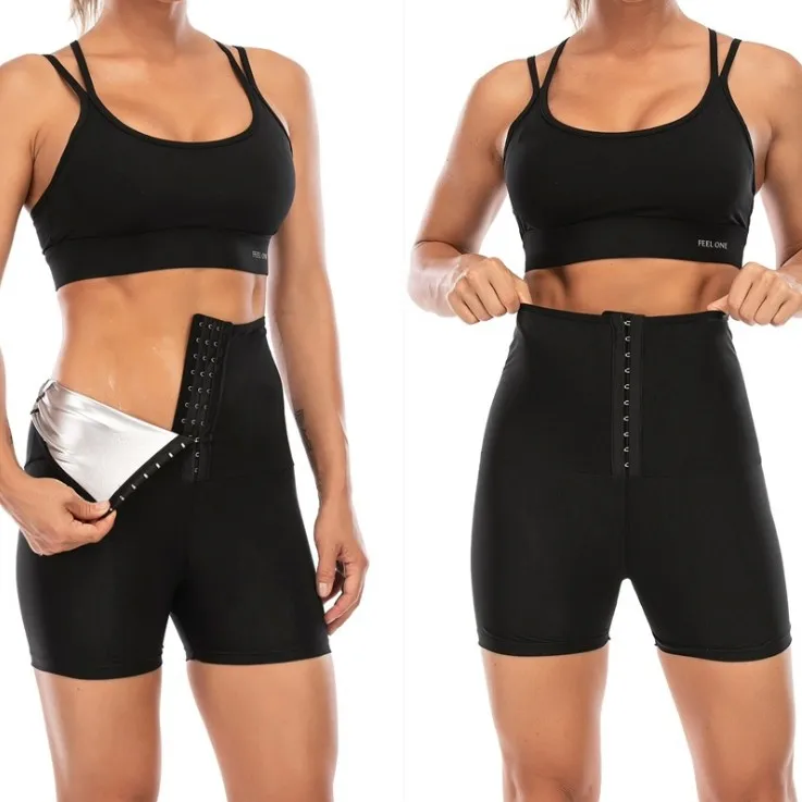 Women Shaper Slimming Compression Pants Breathable Hooks Hot Sauna Sweat Waist Trainer Leggings, Black
Women Shaper Slimming Compression Pants Breathable Hooks Hot Sauna Sweat Waist Trainer Leggings, Black