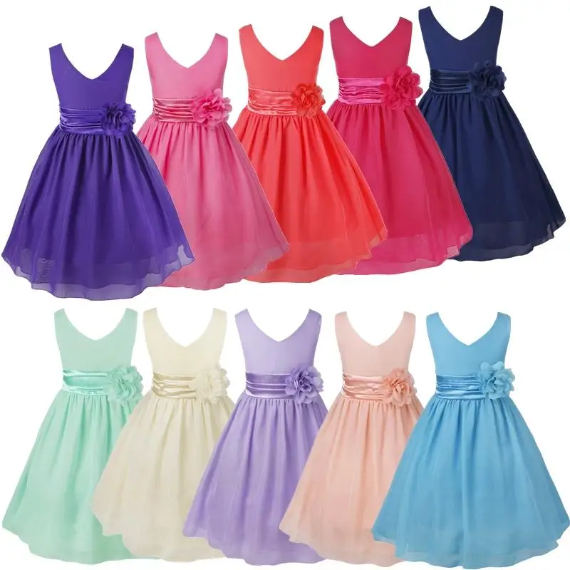Hot Sale Girls 3D Flower Chiffon Dresses Sleeveless V-Neck Wedding Bridesmaid Pageant Birthday Dresses
Hot Sale Girls 3D Flower Chiffon Dresses Sleeveless V-Neck Wedding Bridesmaid Pageant Birthday Dresses