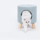 Creative cat kennel house villa semi-closed into a kitten kennel teddy dog stool kennel pet supplies