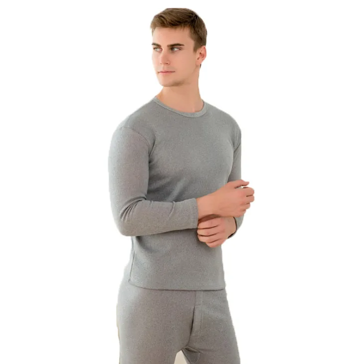 best selling round neck cotton heated thermal underwear for men winter thermal underwear, Grey
best selling round neck cotton heated thermal underwear for men winter thermal underwear, Grey