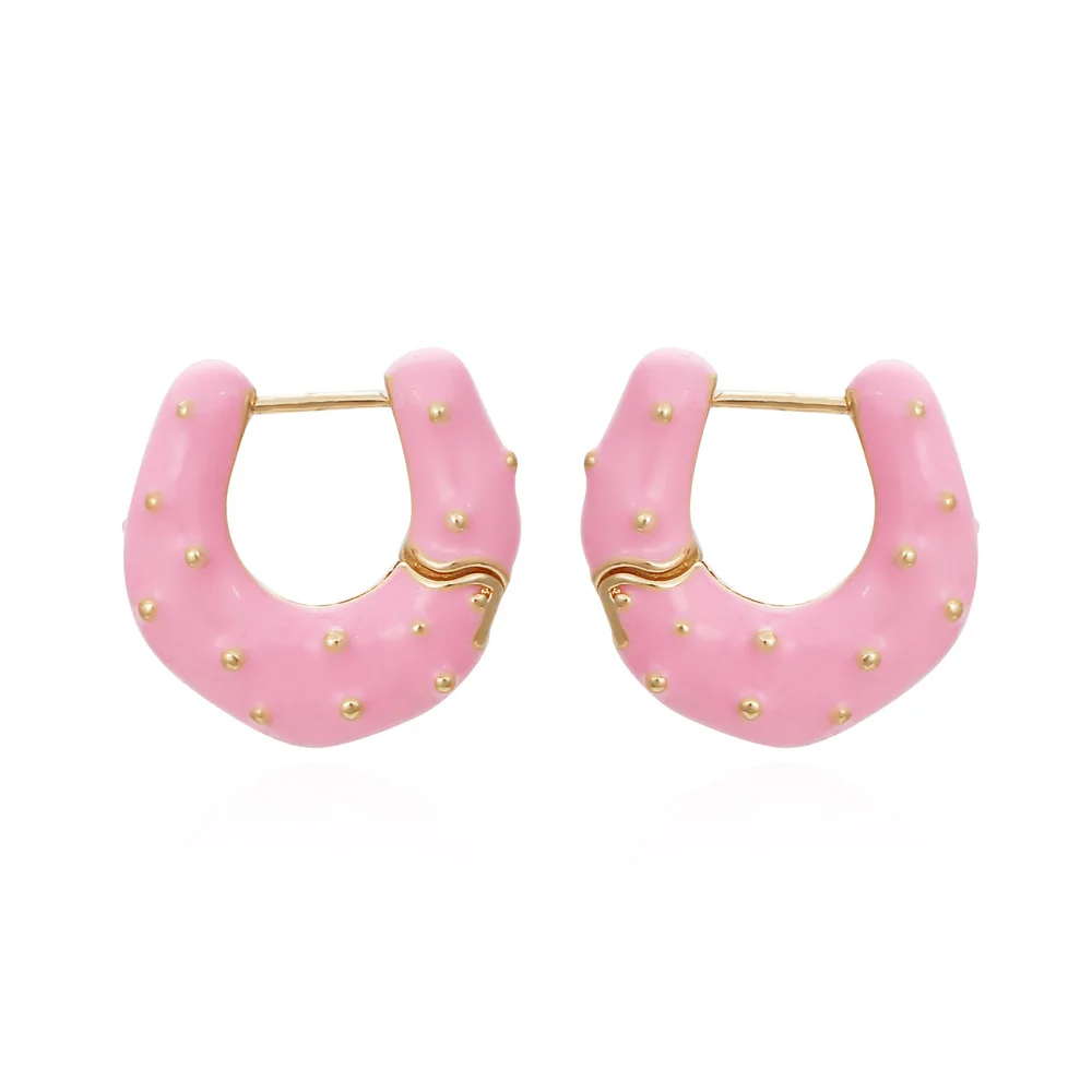 Simple Fashion Geometric U Shape Color Dripping Oil Earrings Irregular Circle Earrings Women 2021, Like picture
Simple Fashion Geometric U Shape Color Dripping Oil Earrings Irregular Circle Earrings Women 2021, Like picture