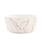New products marble bowl soup noodle and salad ceramic bowls custom logo porcelain bowl with gold pattern