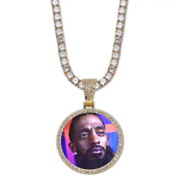 Ice out medallion necklace fine hip hop jewelry custom round photo pendant with chain necklace, Silver
Ice out medallion necklace fine hip hop jewelry custom round photo pendant with chain necklace, Silver