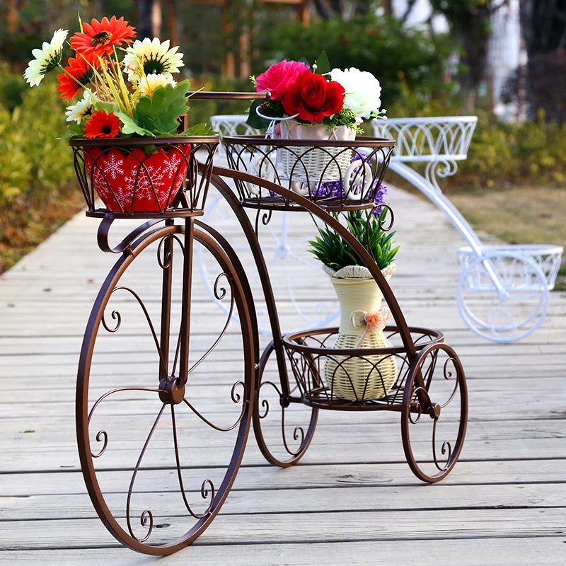 Fashion Creative Outdoor Flower Rack Bicycle Bike Floor Garden Patio Balcony Furniture Flower Shelf Iron Cart Flower Stand
Fashion Creative Outdoor Flower Rack Bicycle Bike Floor Garden Patio Balcony Furniture Flower Shelf Iron Cart Flower Stand