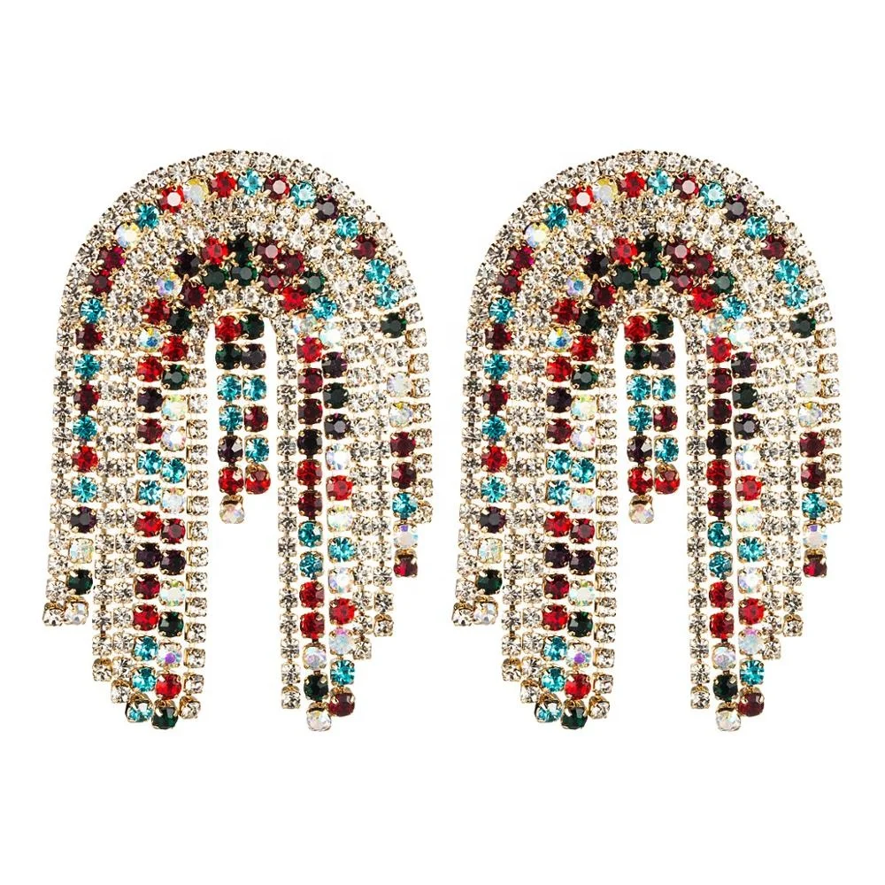 Wholesale fashion exaggerated long tassel stud earring rhinestone temperament personality pendant earrings
Wholesale fashion exaggerated long tassel stud earring rhinestone temperament personality pendant earrings