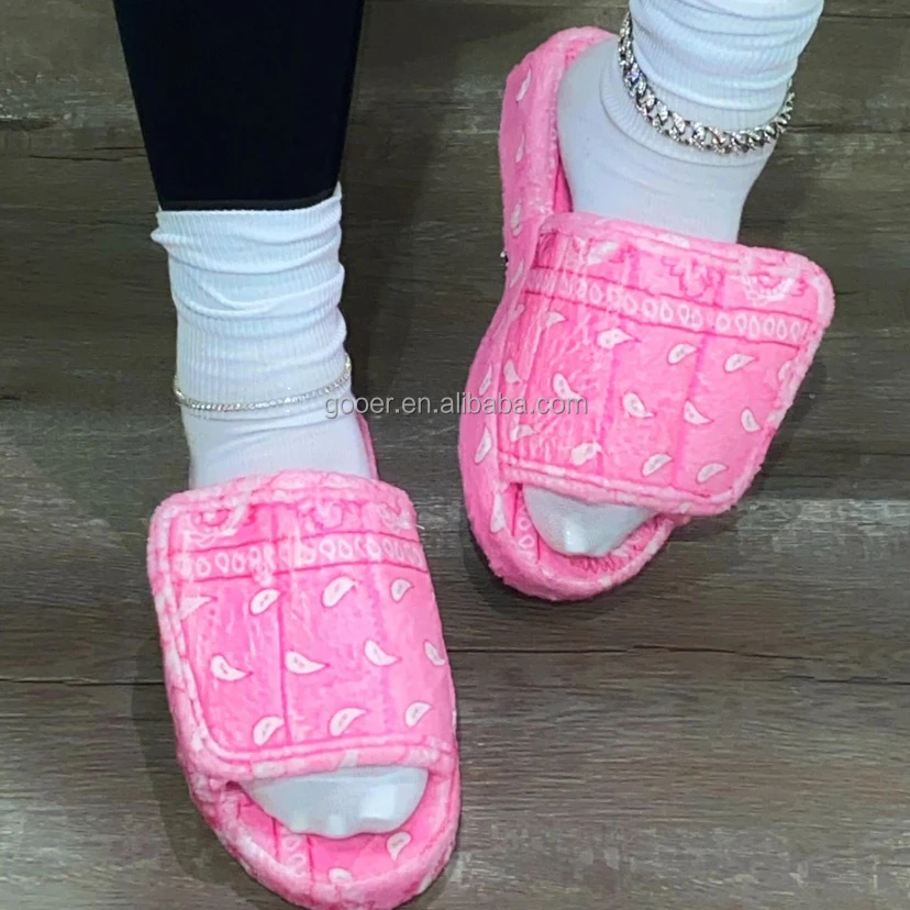 House slippers lady home shoe flat slippers sandals bandanna slides fluffy fur slippers for women 2021 winter, Picture
House slippers lady home shoe flat slippers sandals bandanna slides fluffy fur slippers for women 2021 winter, Picture