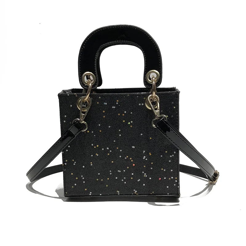 2021 Women fashion sequin ladies handbags wholesale PU leather crossbody bag, Black
2021 Women fashion sequin ladies handbags wholesale PU leather crossbody bag, Black