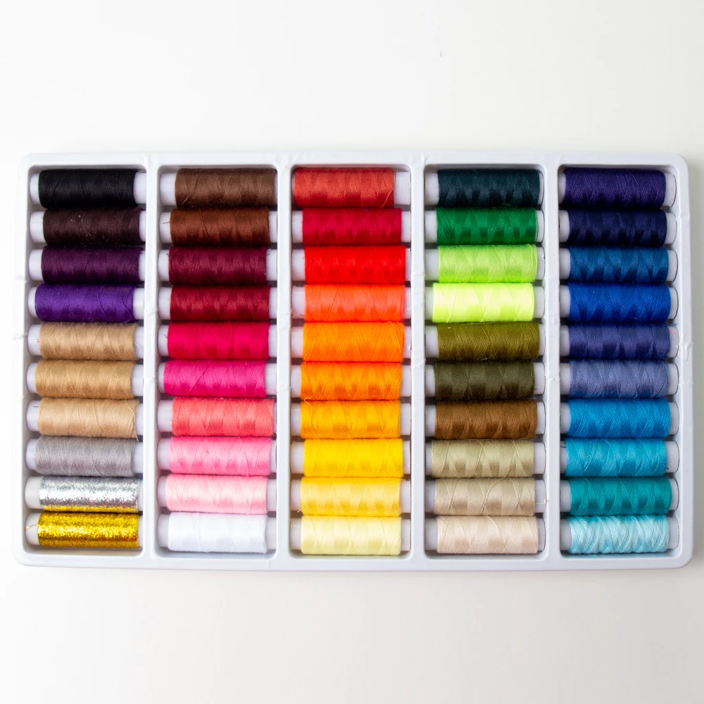 Factory Supplier In Stock 50 Colors Mixed 100 Yards Household Sewing Repair Kit Sewing Thread
Factory Supplier In Stock 50 Colors Mixed 100 Yards Household Sewing Repair Kit Sewing Thread