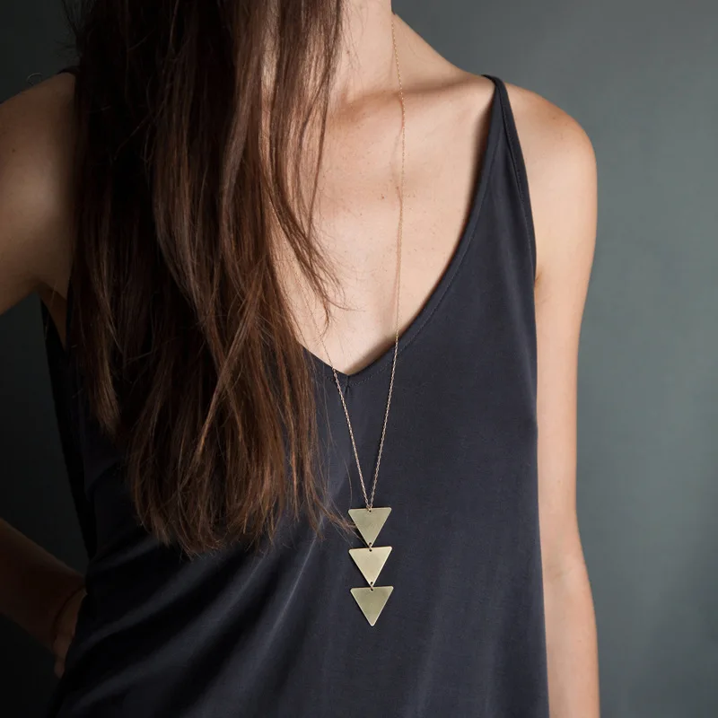 NNK032 Custom 14k Gold Filled Jewelry Long Triangle Boho Necklace With Tassel Pendant, Can be mixed
NNK032 Custom 14k Gold Filled Jewelry Long Triangle Boho Necklace With Tassel Pendant, Can be mixed