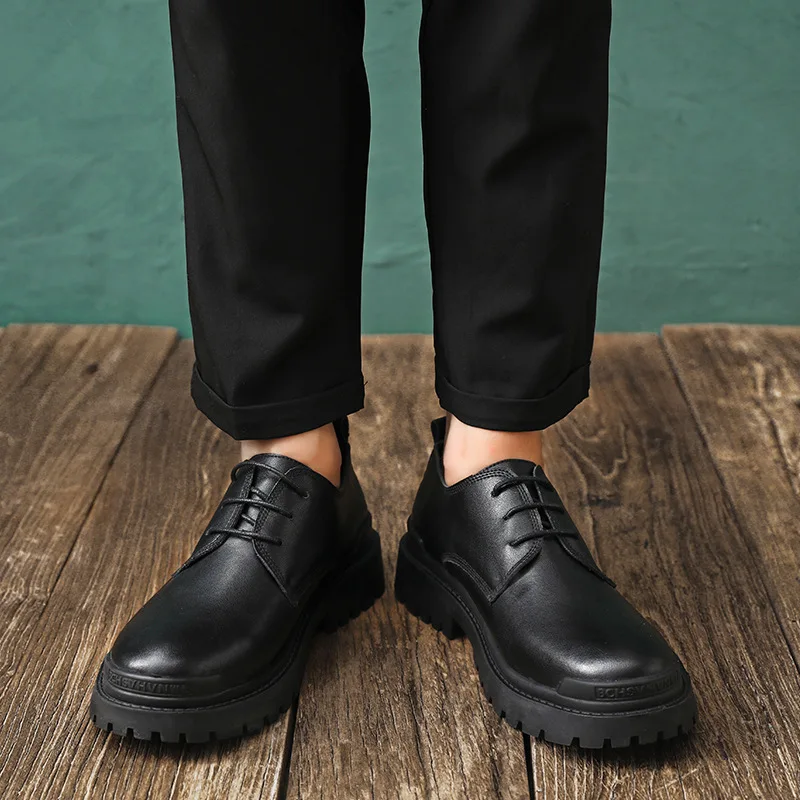 Retro Big Toed Thick Sole Trend Casual Two Layer Cowhide Genuine Leather Loafers Dress Shoes &Amp; Oxford Men'S Dress Shoes, 1 colors
Retro Big Toed Thick Sole Trend Casual Two Layer Cowhide Genuine Leather Loafers Dress Shoes &Amp; Oxford Men'S Dress Shoes, 1 colors