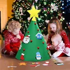 Felt Christmas Tree - 3.6 Ft felt Diy Set For Kids With 33 Pieces Of Ornament Decor, Wall Hanging Decorations
