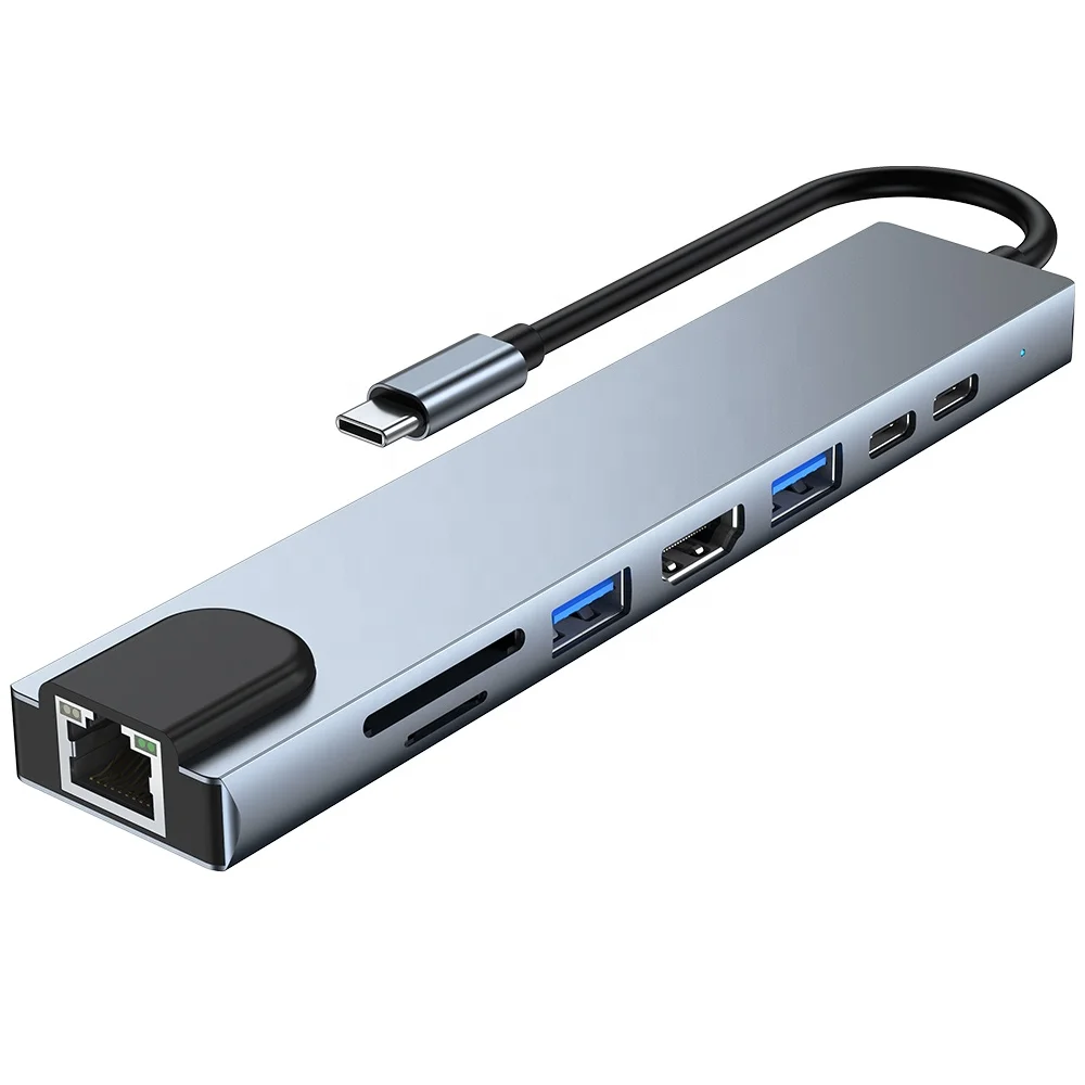 China Factory Wholesale 8 in 1 type-c PD87W PD2.0 USB3.0 hub type c docking station, Space gray
China Factory Wholesale 8 in 1 type-c PD87W PD2.0 USB3.0 hub type c docking station, Space gray