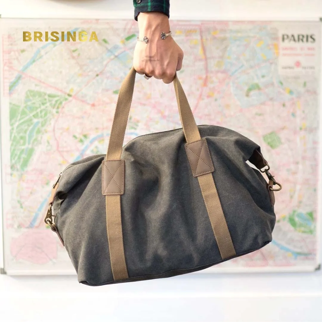 Customised Multi-function Travel Bag Canvas Pu Leather Sport Duffel Bag Waterproof, Brown
Customised Multi-function Travel Bag Canvas Pu Leather Sport Duffel Bag Waterproof, Brown