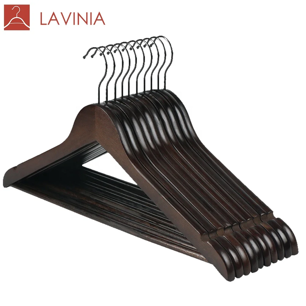 Custom wholesale adult male and female children's clothing store anti slip black wooden clothes hanger, Natural
Custom wholesale adult male and female children's clothing store anti slip black wooden clothes hanger, Natural