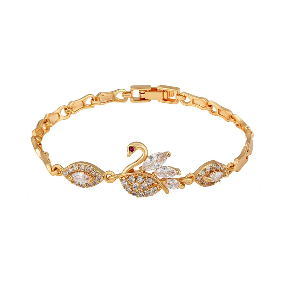 bracelet-497 xuping jewelry Classic Style Simple Fashion Charm Swan Diamond Pendant Dubai 18K Gold Plated Bracelet
bracelet-497 xuping jewelry Classic Style Simple Fashion Charm Swan Diamond Pendant Dubai 18K Gold Plated Bracelet