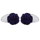 solid purple color elastic silk knot cufflinks with plastic button