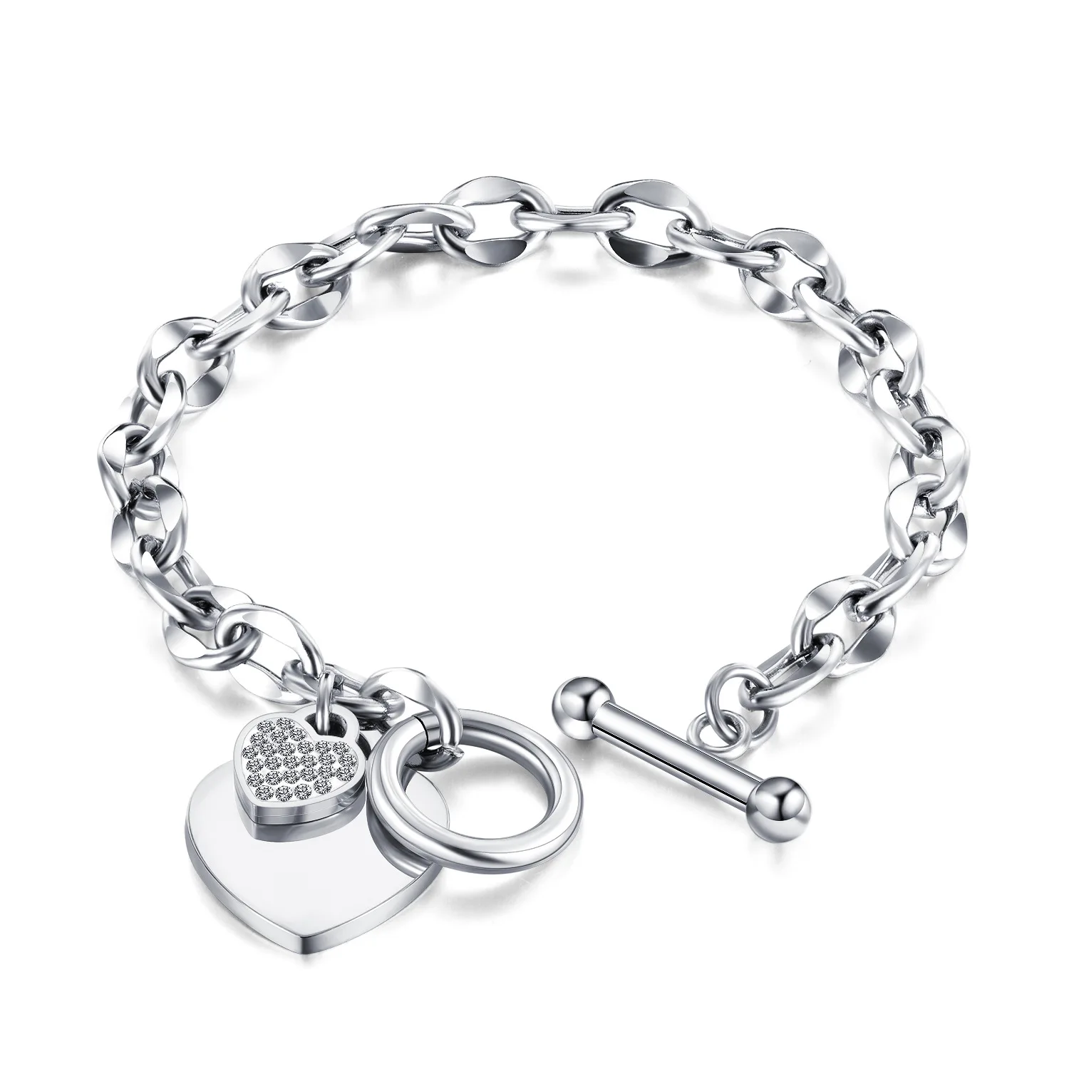 Titanium Charm Cuff Bracelet for Women Roman Diamond Heart Rose Gold Bracelet Luxury Stainless Steel Jewelry OT Clasp Bangles
Titanium Charm Cuff Bracelet for Women Roman Diamond Heart Rose Gold Bracelet Luxury Stainless Steel Jewelry OT Clasp Bangles