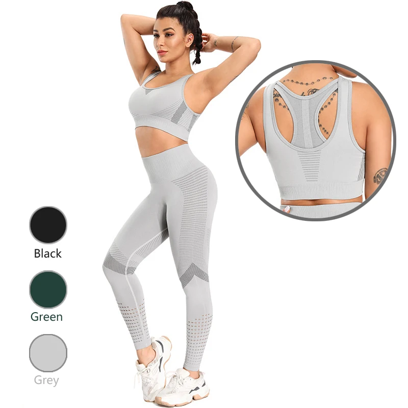 Two Piece Yoga Workout Clothes ACTIVEWEAR Seamless Sport Wear Set for Summer, Custom color
Two Piece Yoga Workout Clothes ACTIVEWEAR Seamless Sport Wear Set for Summer, Custom color