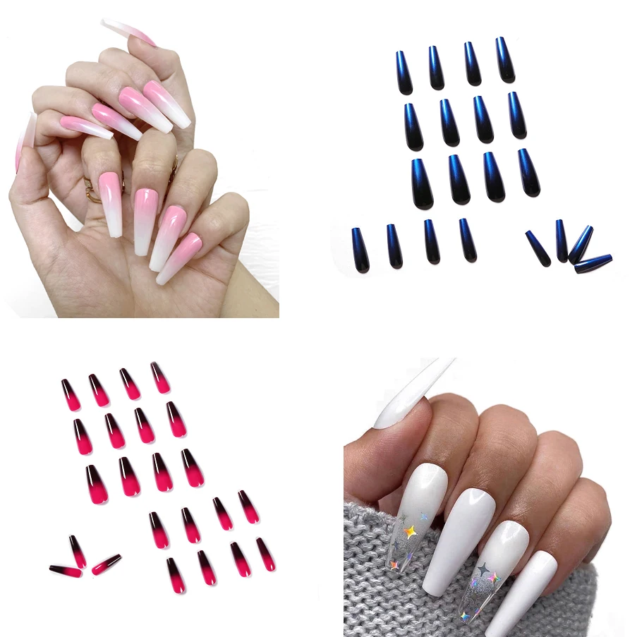 Wholesale False Nail Tip Full Cover Press On Artificial Fingernails Fake Extension Colorful Art Design Nails Tips Set With Glue
Wholesale False Nail Tip Full Cover Press On Artificial Fingernails Fake Extension Colorful Art Design Nails Tips Set With Glue