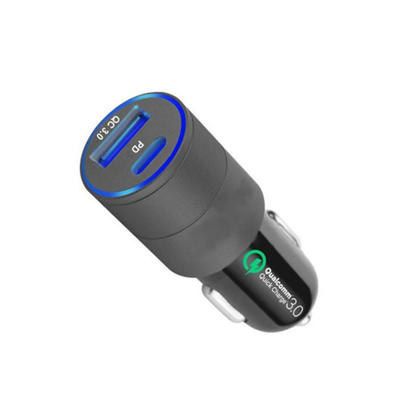 USB C Car Charger Super Fast Mini USB Car Charger PD&QC 3.0 Dual Port Car Adapter For iPhone 11/11 Pro/11 Pro Note 10/S10
USB C Car Charger Super Fast Mini USB Car Charger PD&QC 3.0 Dual Port Car Adapter For iPhone 11/11 Pro/11 Pro Note 10/S10