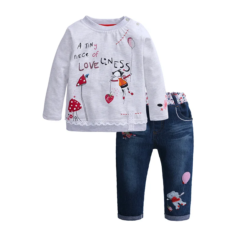 Children Girls Clothes Sets Cotton Lovely Long Sleeve Tops+jeans 2 Pcs Girls Fashion Casual Clothes
Children Girls Clothes Sets Cotton Lovely Long Sleeve Tops+jeans 2 Pcs Girls Fashion Casual Clothes