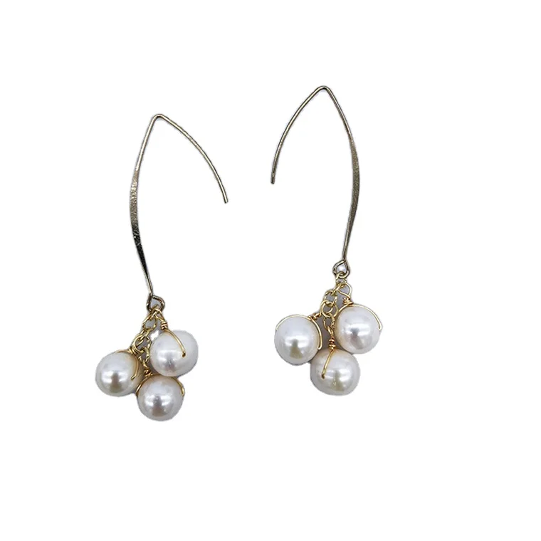 E195 elegant jewelry 18k gold plated hand made baroque pearl ear cuff earrings for women
E195 elegant jewelry 18k gold plated hand made baroque pearl ear cuff earrings for women