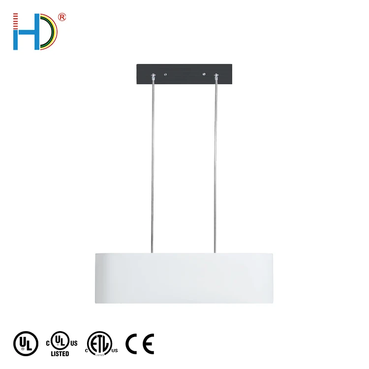 Large Acrylic Parchment Retro Brushed Nickel Chandelier Pendant Light