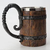 Creative Personality Double Wall Beer Mug Stainless Steel 3D Resin Wooden Coffee Mug With Handle
Creative Personality Double Wall Beer Mug Stainless Steel 3D Resin Wooden Coffee Mug With Handle