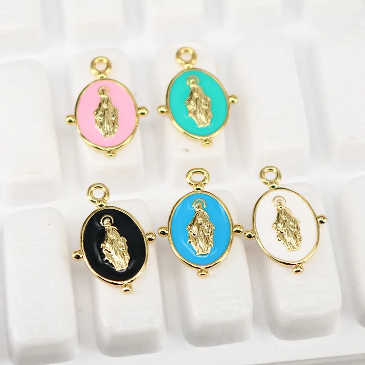 CZ7983 Chic Enamel Gold Plated Mary Saint the Christian Religion Medal Jewelry Charm Pendants
CZ7983 Chic Enamel Gold Plated Mary Saint the Christian Religion Medal Jewelry Charm Pendants