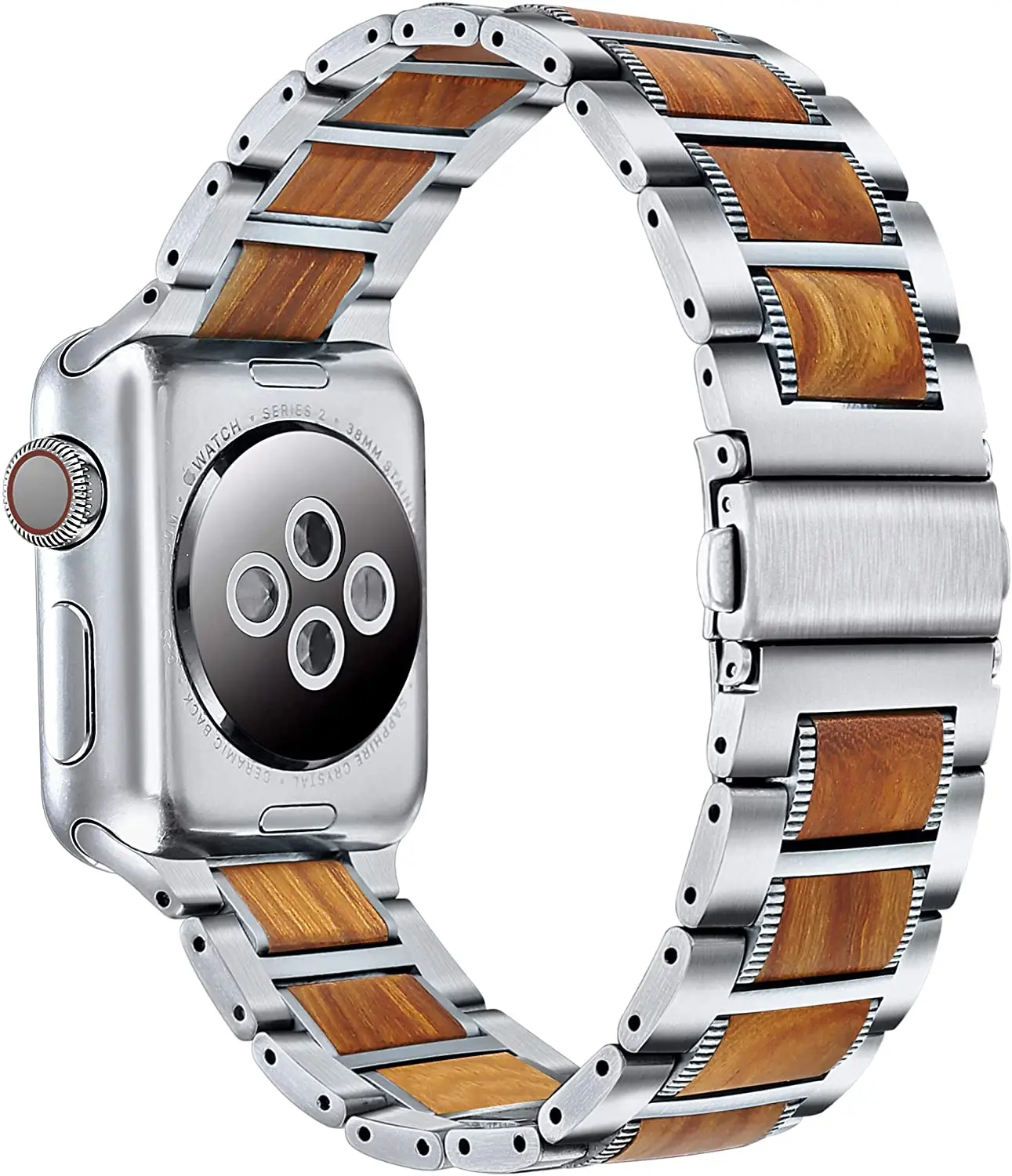 Keepwin Stainless Steel Removable Waterproof Solid Steel Wood Custom Charm Apple Watch Band for Watch Series 6 5 4 3 2 1, Black/silver/gold/rose gold
Keepwin Stainless Steel Removable Waterproof Solid Steel Wood Custom Charm Apple Watch Band for Watch Series 6 5 4 3 2 1, Black/silver/gold/rose gold