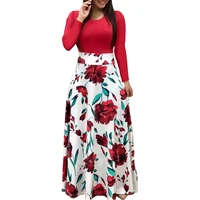 Womens Summer Autumn Vintage Floral Print Patchwork Long Sleeve Maxi Dresses Plus Size Casual Dress
Womens Summer Autumn Vintage Floral Print Patchwork Long Sleeve Maxi Dresses Plus Size Casual Dress