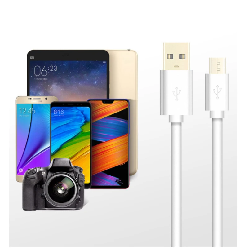 Mobile Phone Accessories black white 2A Micro USB data charger charging Cable for samsung Android - ANKUX.COM
