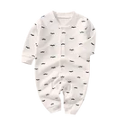 Custom Plain Baby Cotton Blank Sleeve Boys Rompers