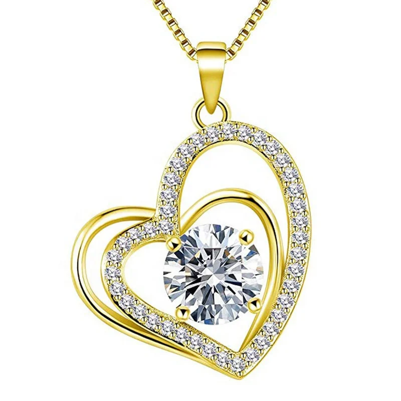 Necklace For Girls Party Accessories Vintage Zircon Heart Gold Pendant Necklace For Women Jewelry
Necklace For Girls Party Accessories Vintage Zircon Heart Gold Pendant Necklace For Women Jewelry