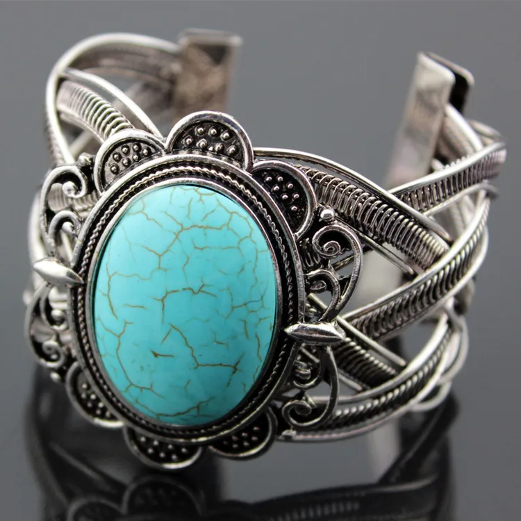 Hot selling Vintage turquoise flower bangle Fashion flower bangle Alloy bangle SD034
Hot selling Vintage turquoise flower bangle Fashion flower bangle Alloy bangle SD034