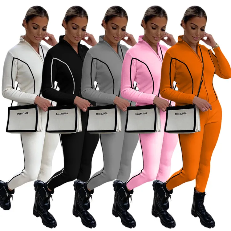 Fashion 2 PCS Jogging Outfit Striped Spliced Long Sleeve Sweatsuit Fall Women Clothing Two Piece Set, Picture
Fashion 2 PCS Jogging Outfit Striped Spliced Long Sleeve Sweatsuit Fall Women Clothing Two Piece Set, Picture