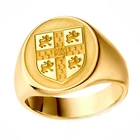 Gold Plated Jewellery 3d Rings 3D Computer Custom Design Gold Plated Jewellery Stainless Steel Signet Ring