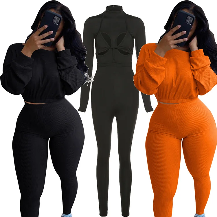 EB-20022271 Womens clothes 2021 casual long sleeve knitted fabric comfortable two piece set women joggers suits and jumpsuit
EB-20022271 Womens clothes 2021 casual long sleeve knitted fabric comfortable two piece set women joggers suits and jumpsuit