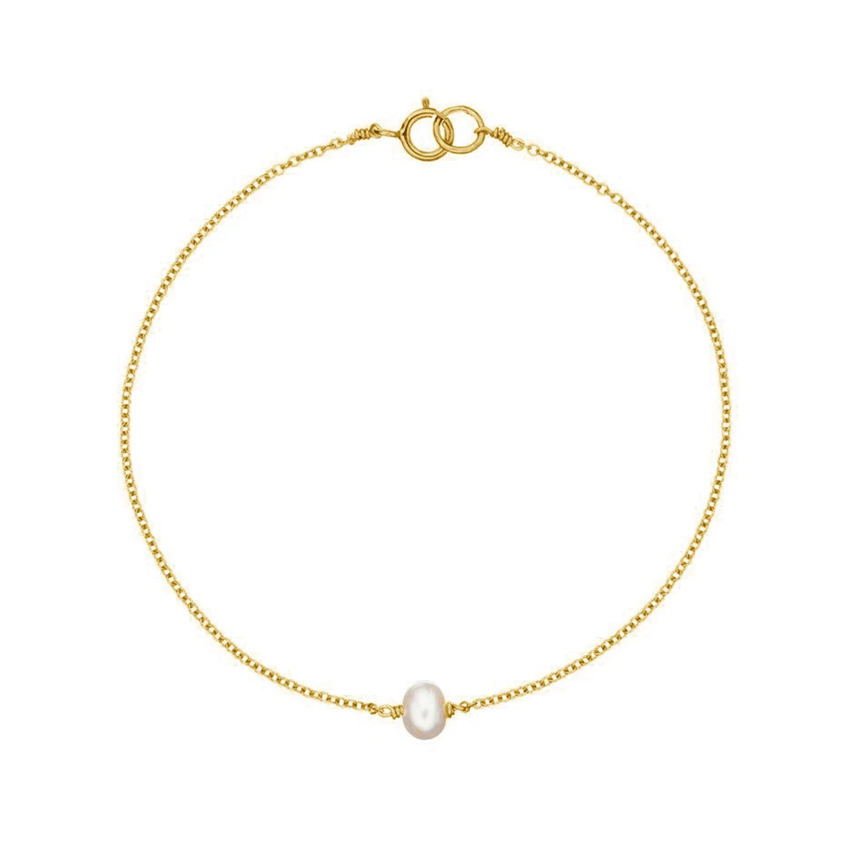 Fashion Simple Jewelry 100% 925 Sterling Silver 18K Gold Plated Bracelet For Woman Single pearl Bracelet
Fashion Simple Jewelry 100% 925 Sterling Silver 18K Gold Plated Bracelet For Woman Single pearl Bracelet