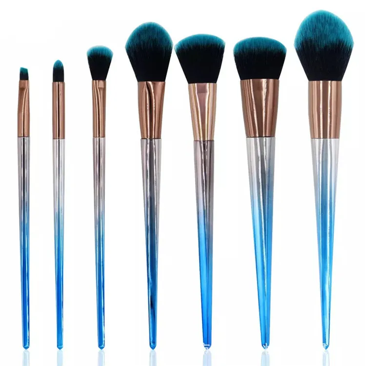 2019 Professional Powder 7Pcs Luxury Gradient Blue Glitter Vegan Brush Set Private Label Makeup, Blue+gray
2019 Professional Powder 7Pcs Luxury Gradient Blue Glitter Vegan Brush Set Private Label Makeup, Blue+gray