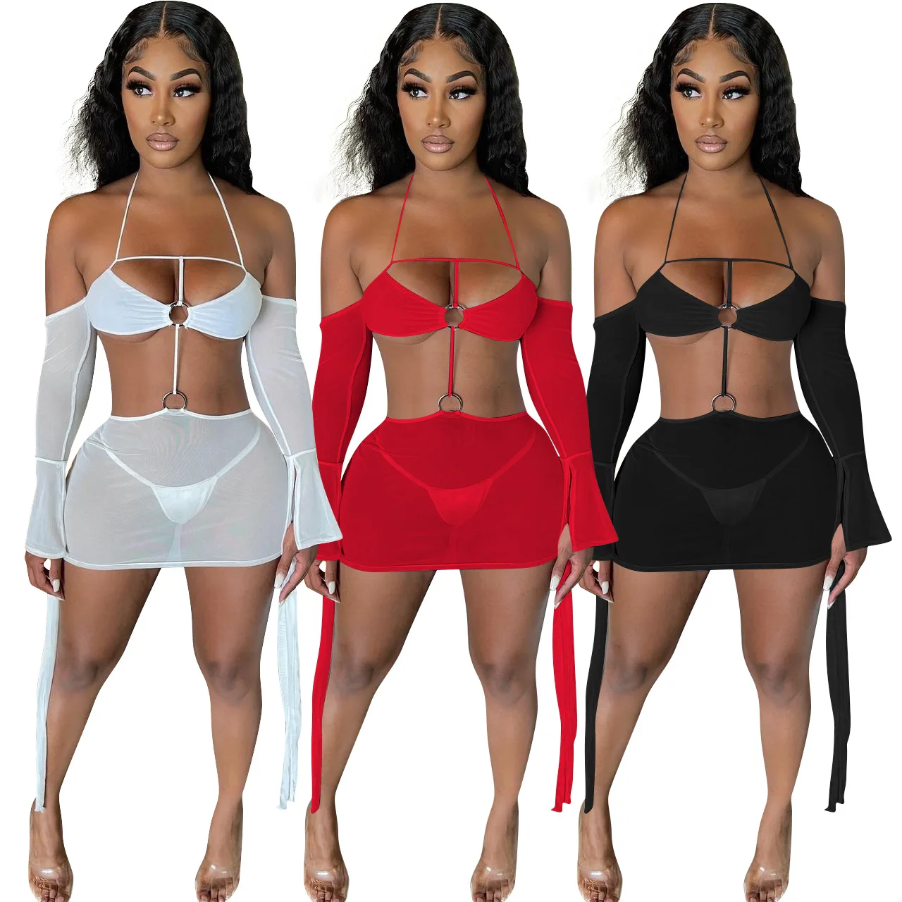 (No underpants)mini dresses club best selling mesh multi color halter see through sexy dress summer
(No underpants)mini dresses club best selling mesh multi color halter see through sexy dress summer