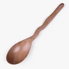 Creative Handle Wooden Spoon Home Flatware Porridge Bowl Chinese Dinner Spoon Japanese Soup Spoon For Home Restaurant