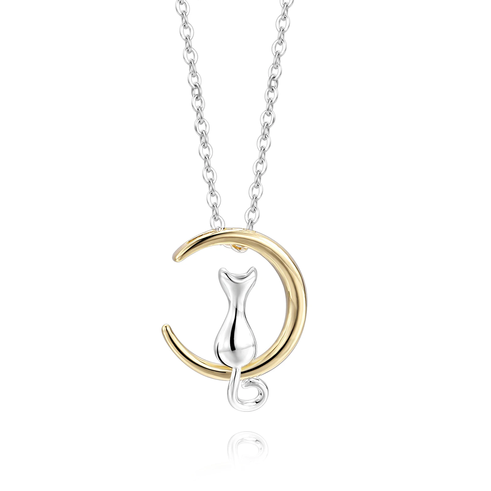2020 New Design Charm Jewelry Fashion Necklace Elegant Copper Plating Silver Cat Gold Moon Pendant Necklace
2020 New Design Charm Jewelry Fashion Necklace Elegant Copper Plating Silver Cat Gold Moon Pendant Necklace